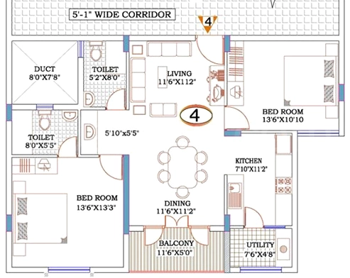 2 BHK Flat in Visalakshi Rajatha Greens in Nagavara, Bangalore - Image 918010