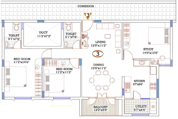 3 BHK Flat in Visalakshi Rajatha Greens in Nagavara, Bangalore - Image 918012