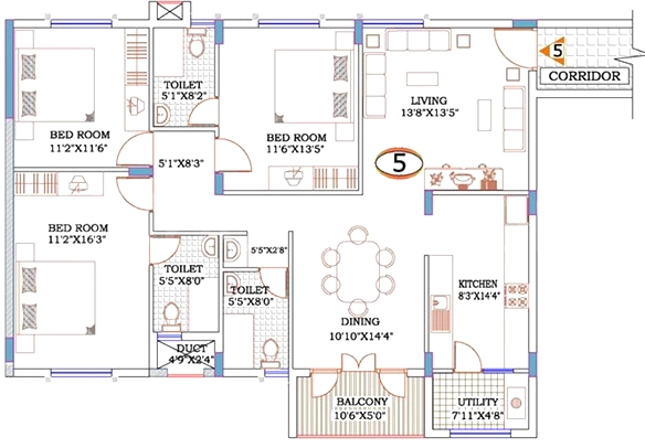 2 BHK Flat in Visalakshi Rajatha Greens in Nagavara, Bangalore - Image 918013