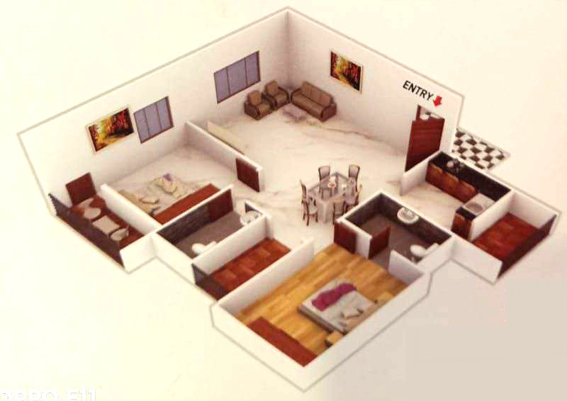 2 BHK Flat in Thanushka Vardheeni Paradise in Hennur Road, Bangalore - Image 918015
