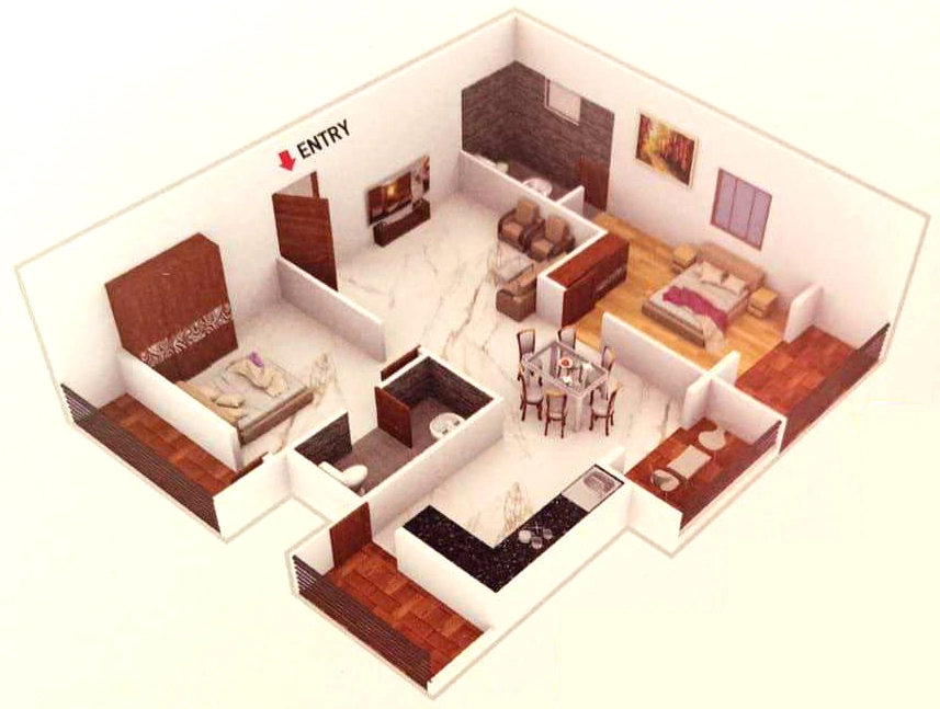 2 BHK Flat in Thanushka Vardheeni Paradise in Hennur Road, Bangalore - Image 918016