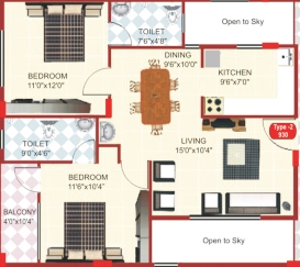 2 BHK Flat in Scion Green Leaf Apartments in Banaswadi, Bangalore - Image 918039