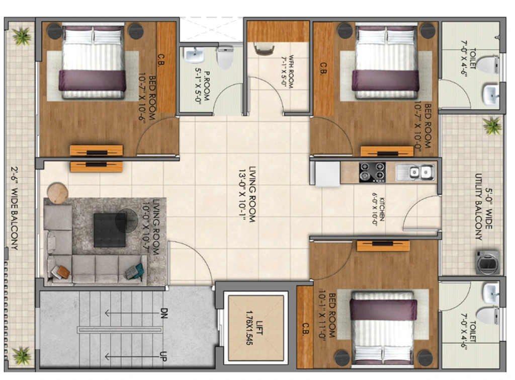3.5 BHK Flat in JMS Premier Floors in Sector 95, Gurgaon - Image 918033