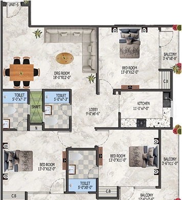 3 BHK Flat in HCS Woods in Sector 54, Gurgaon - Image 918042