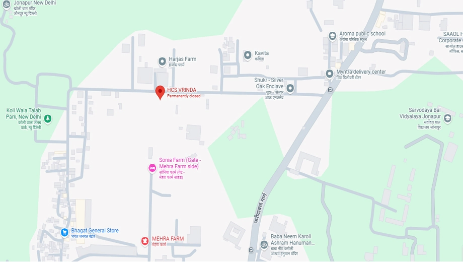 Location of HCS Vrinda in Jonapur, New Delhi - Image 403298