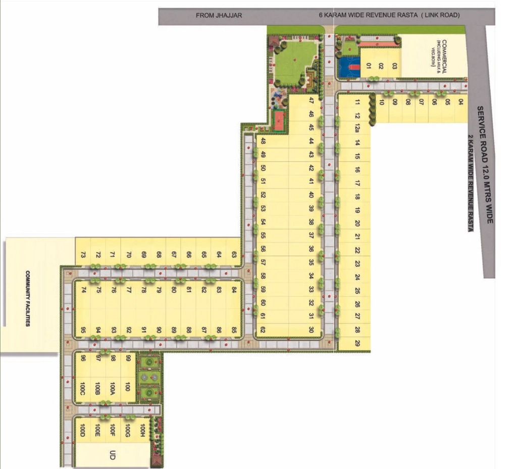 Master Plan of HCBS Glen Wood in Sector 29, Gurgaon - Image 403719