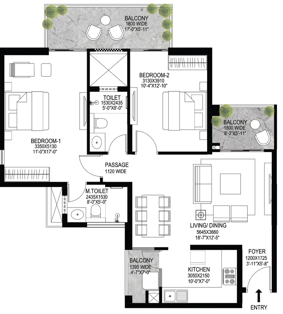2 BHK Flat in Godrej Nature Plus Serenity in Sector 33, Gurgaon - Image 918058