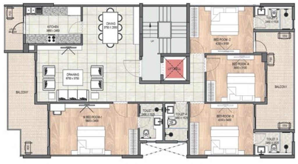 4 BHK Flat in DLF Garden City Floors in Sector 93, Gurgaon - Image 918066