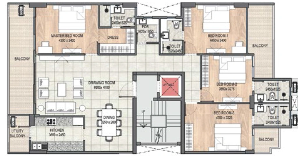 4 BHK Flat in DLF Garden City Floors in Sector 93, Gurgaon - Image 918067