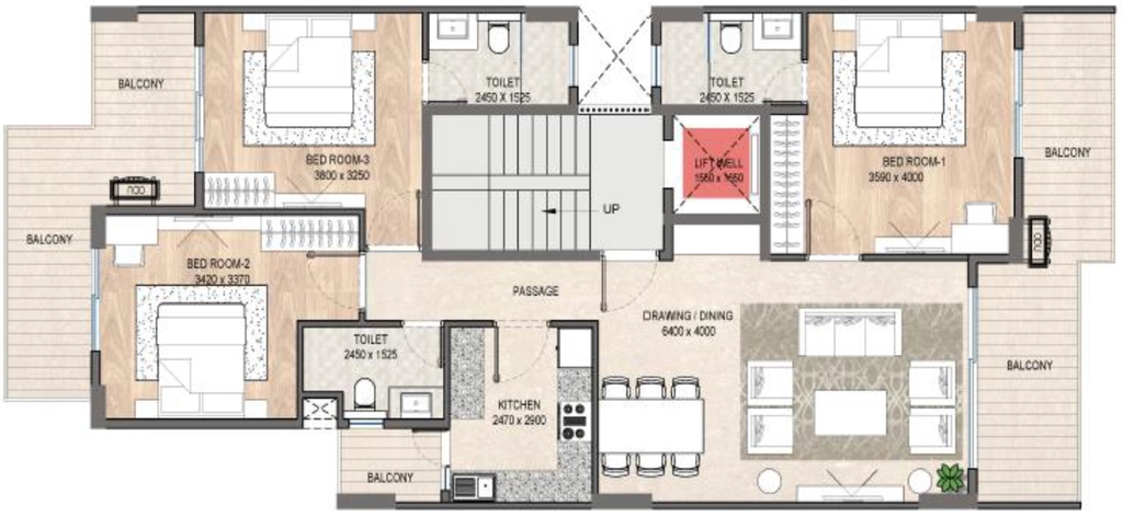 3 BHK Flat in DLF Garden City in Sector 90, Gurgaon - Image 918073