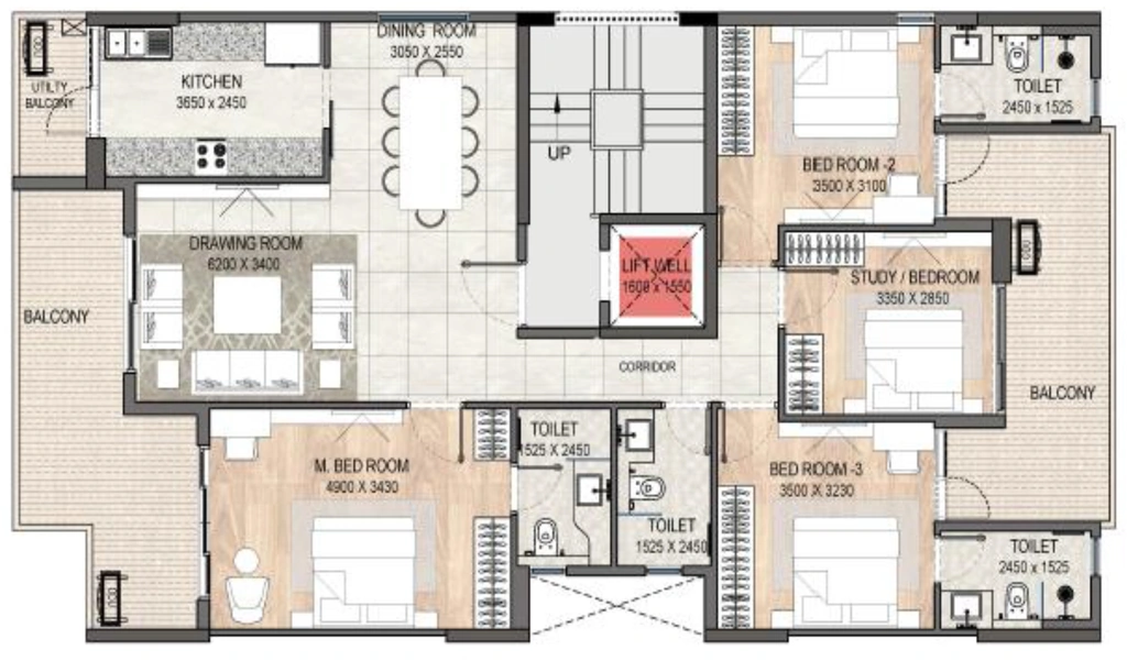 4 BHK Flat in DLF Garden City in Sector 90, Gurgaon - Image 918074