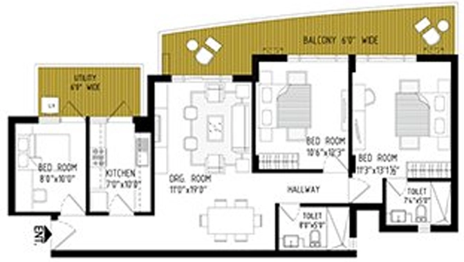 3 BHK Flat in Cosmos Express 99 in Sector 99, Gurgaon - Image 918080