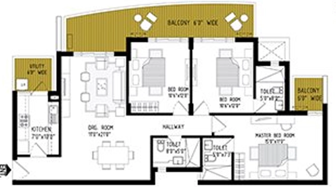 3 BHK Flat in Cosmos Express 99 in Sector 99, Gurgaon - Image 918081