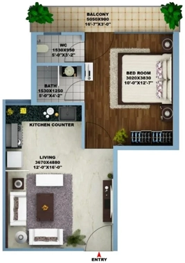 1 BHK Flat in AVL 36 Gurgaon in Sector 36 A, Gurgaon - Image 918086