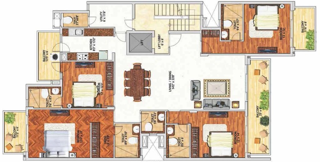 4 BHK Flat in Adani Brahma Samsara in Sector 60, Gurgaon - Image 918094