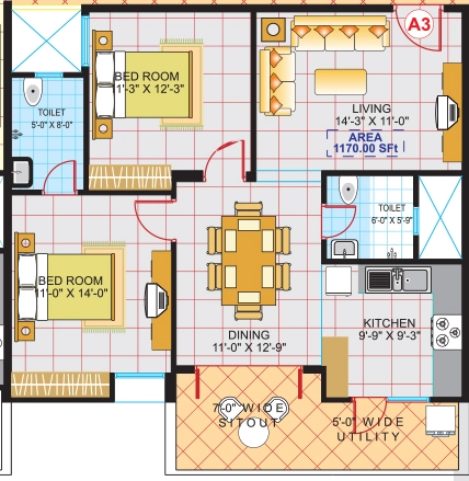 2 BHK Flat in Sandeep Dhruva in Kodihalli, Bangalore - Image 918334