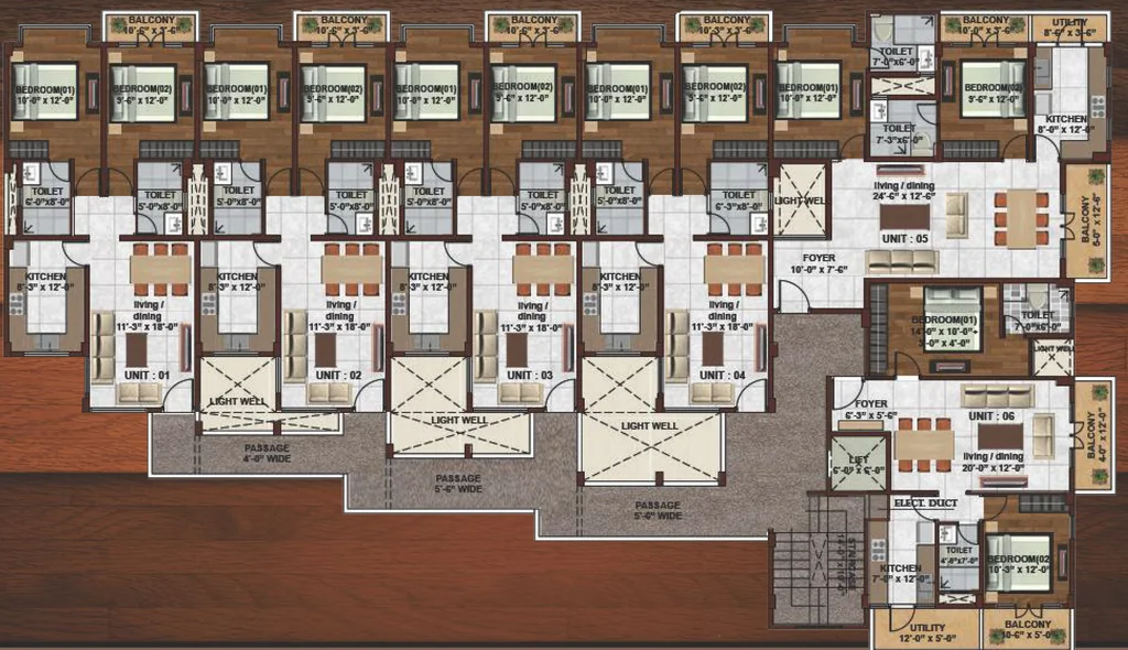 Floor Plan of Bhavya Harmony in Hosahalli, Bangalore - Image 403892
