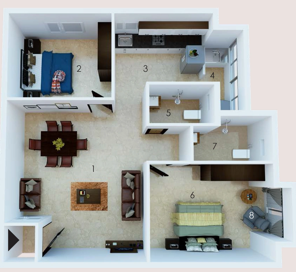 2 BHK Flat in Govianu Jodidhar Atlantis in Sahakara Nagar, Bangalore - Image 918359