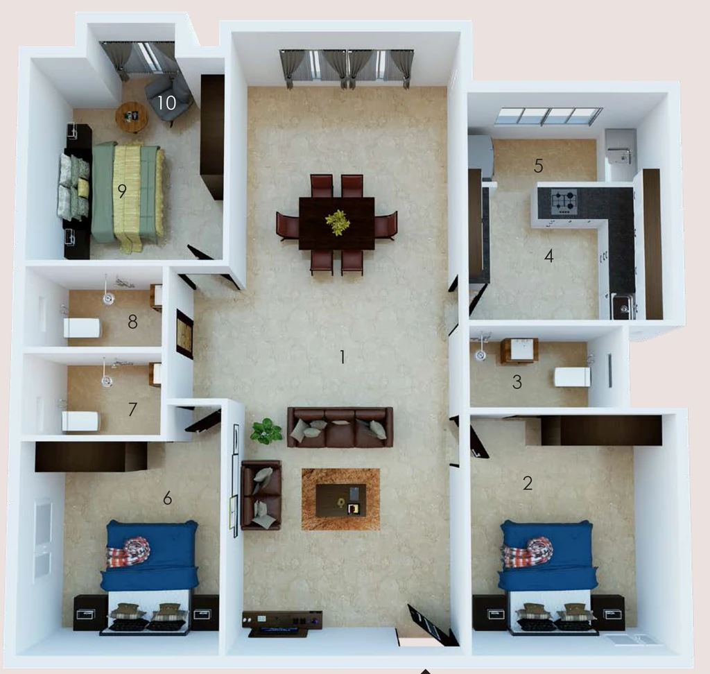 3 BHK Flat in Govianu Jodidhar Atlantis in Sahakara Nagar, Bangalore - Image 918360