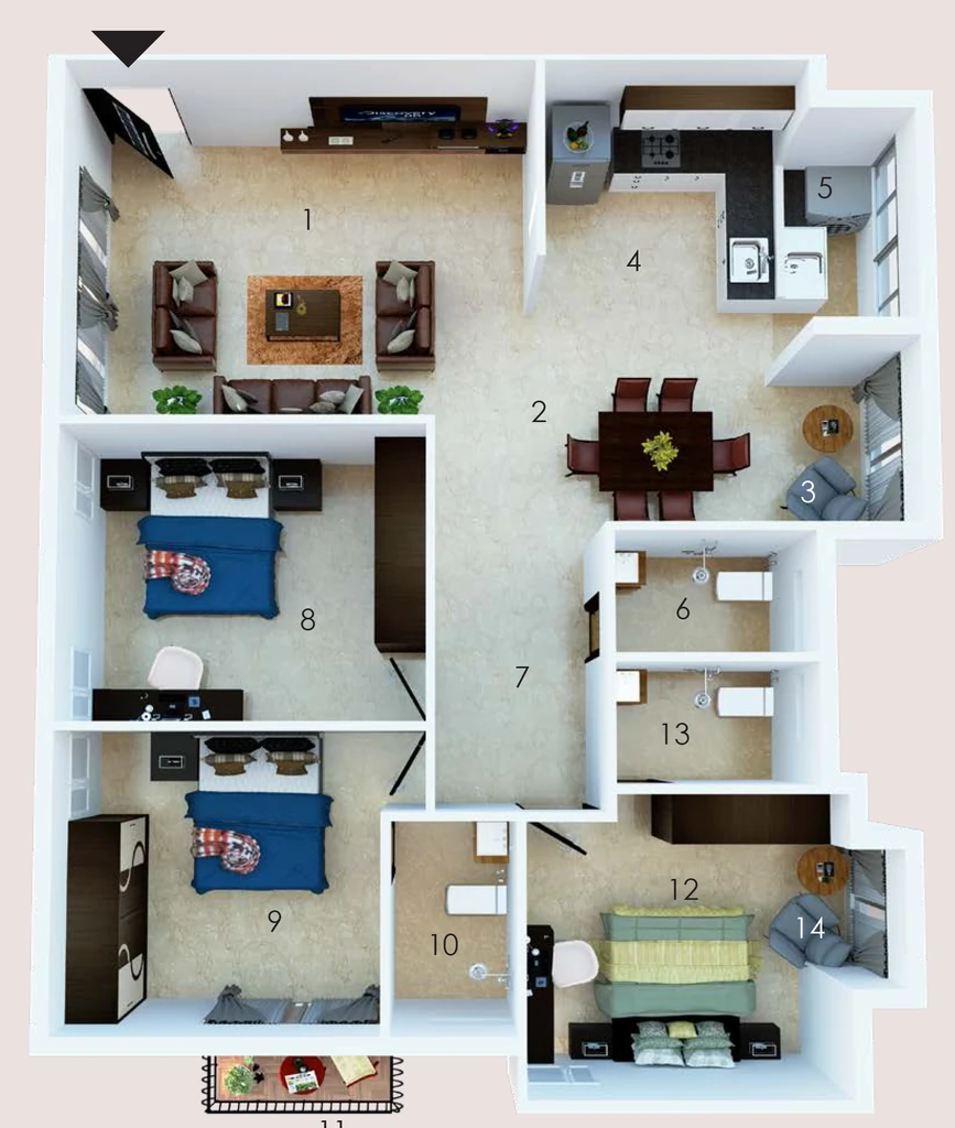 3 BHK Flat in Govianu Jodidhar Atlantis in Sahakara Nagar, Bangalore - Image 918361