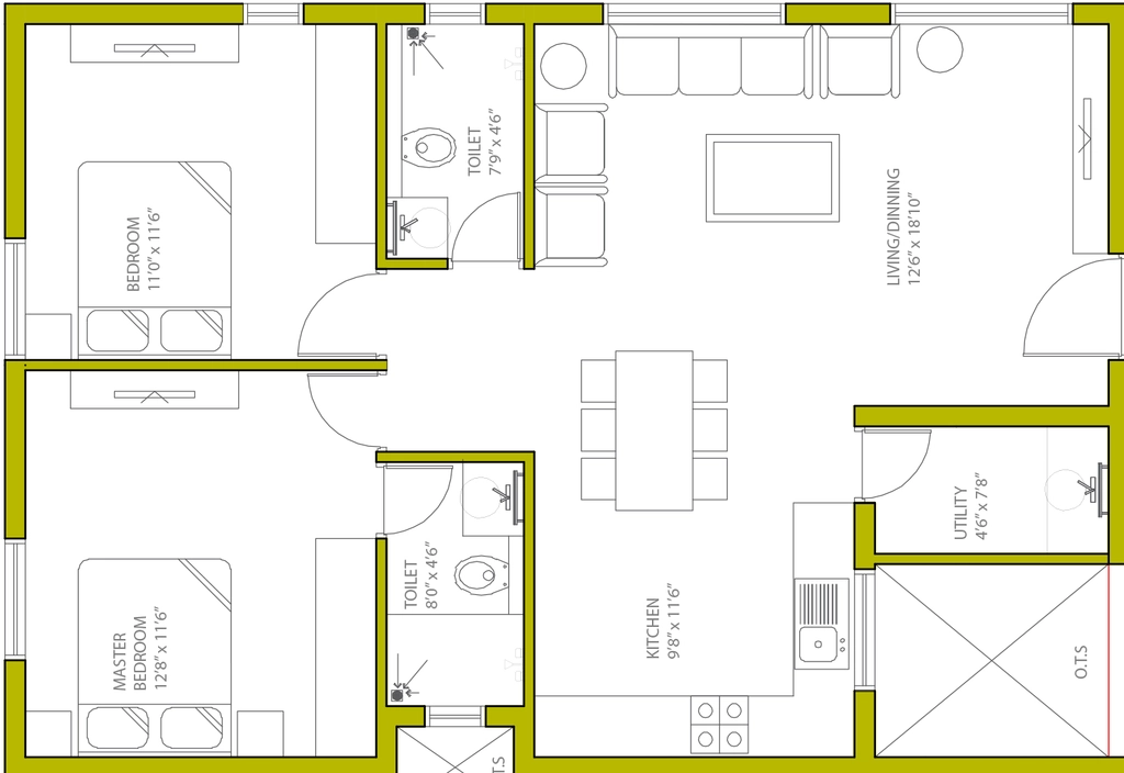 2 BHK Flat in Naksha Prime Square in Shanti Nagar, Bangalore - Image 918383