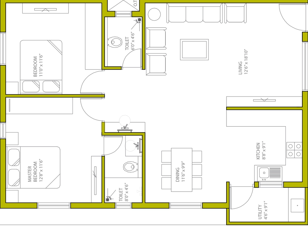 2 BHK Flat in Naksha Prime Square in Shanti Nagar, Bangalore - Image 918384