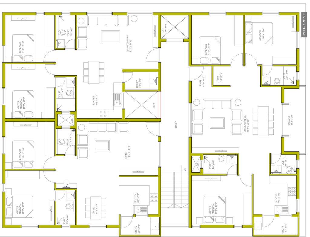 Floor Plan of Naksha Prime Square in Shanti Nagar, Bangalore - Image 403969