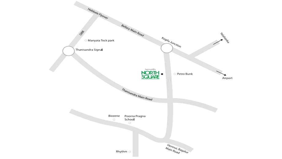 Location of Samruddhi North Square in Yelahanka, Bangalore - Image 403987
