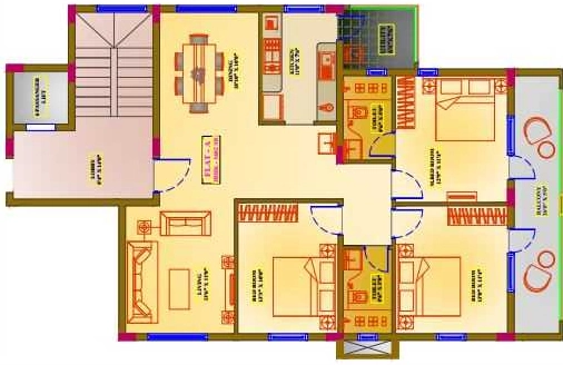 3 BHK Flat in Uber Andree in Shanti Nagar, Bangalore - Image 918393