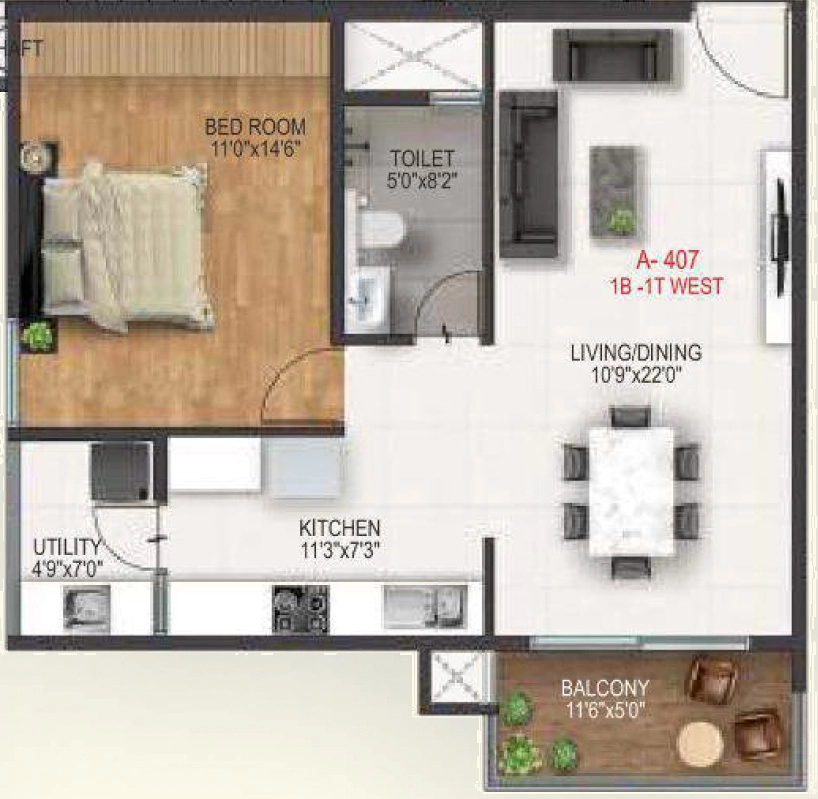1 BHK Flat in Signifa Simhadri in Bommasandra, Bangalore - Image 918236