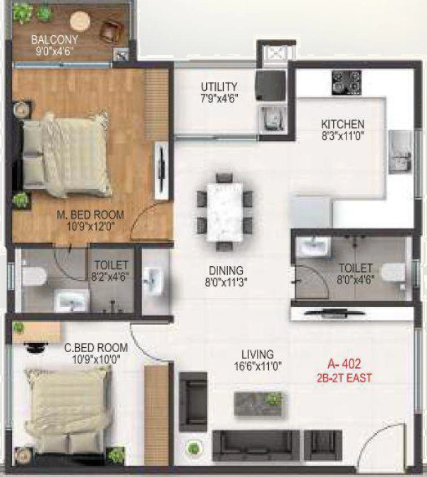 2 BHK Flat in Signifa Simhadri in Bommasandra, Bangalore - Image 918237
