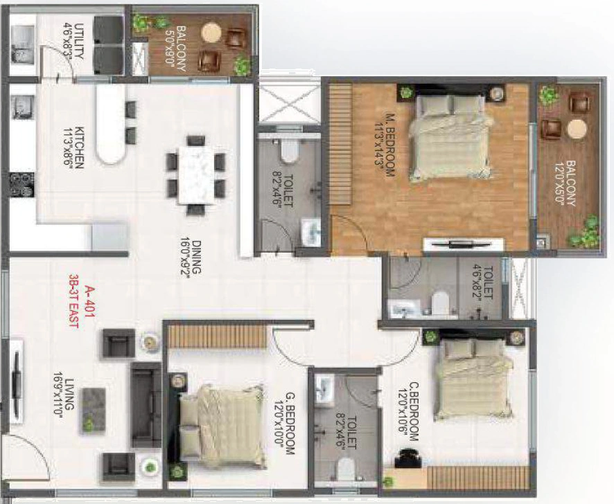 3 BHK Flat in Signifa Simhadri in Bommasandra, Bangalore - Image 918238