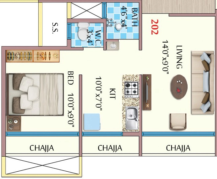 1 BHK Flat in Suraj Heights in Dronagiri, Navi Mumbai - Image 918197