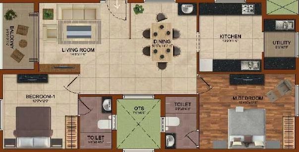 2 BHK Flat in Globus Arima Luminare in Vilankurichi, Coimbatore - Image 918160
