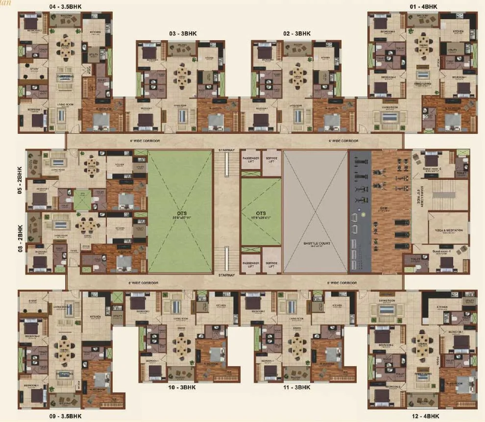 Floor Plan of Globus Arima Luminare in Vilankurichi, Coimbatore - Image 403487
