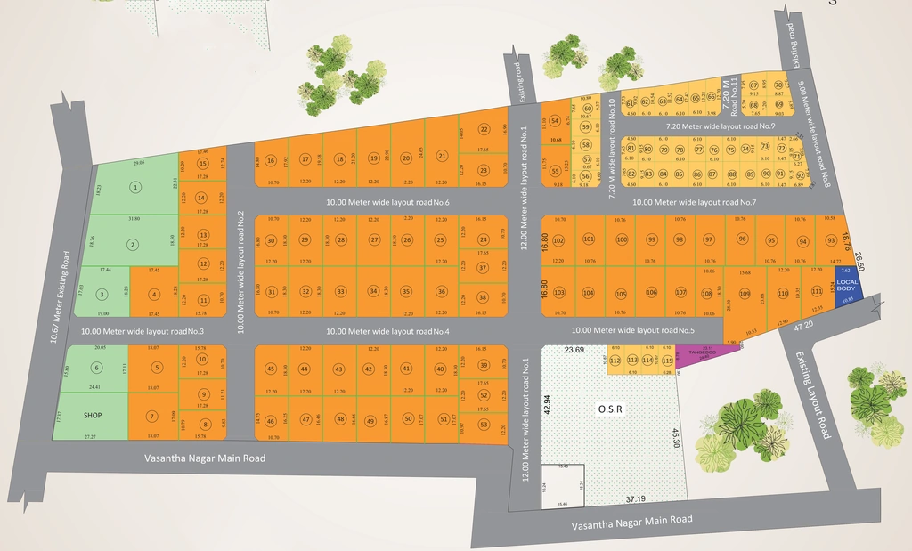 Master Plan of Globus Sm Gardens in Singanallur, Coimbatore - Image 403513