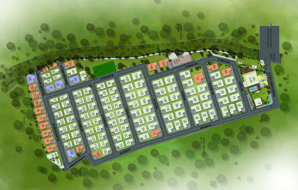 Master Plan of Globuse Flowerdale in Kalapatti, Coimbatore - Image 403545