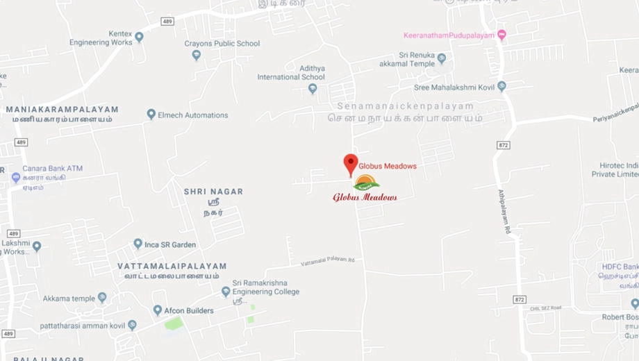 Location of Globus Meadows in Saravanampatti, Coimbatore - Image 403603