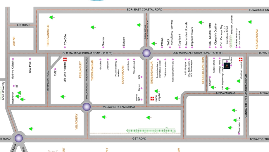 Location of Globus Fortune in Padur, Chennai - Image 403624