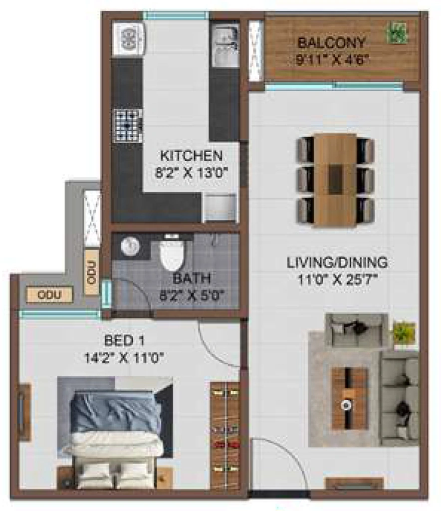 1 BHK Flat in Casagrand Highcity in Tambaram, Chennai - Image 918412