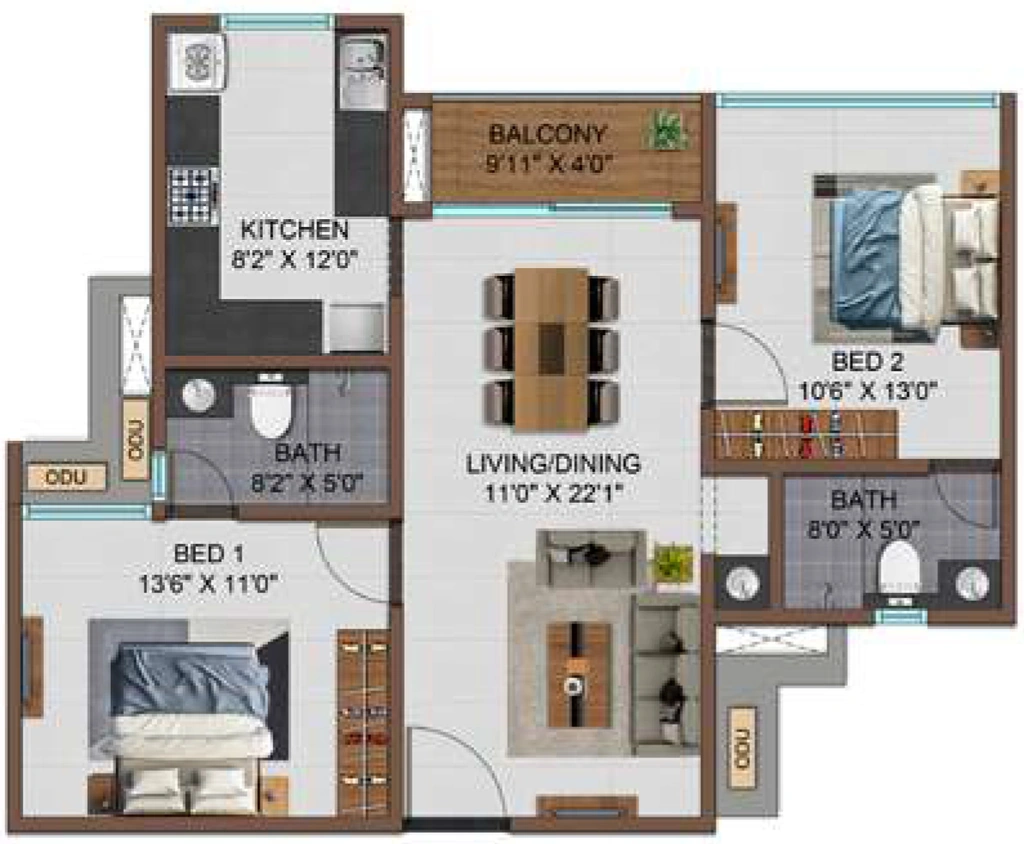 2 BHK Flat in Casagrand Highcity in Tambaram, Chennai - Image 918413