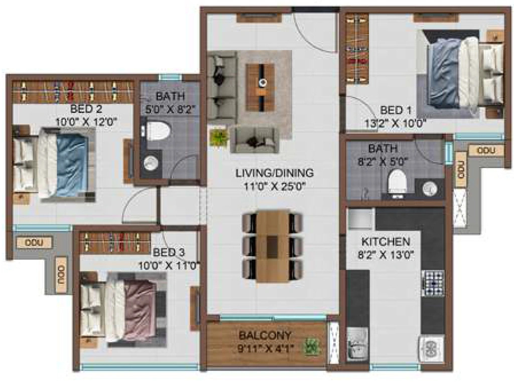 3 BHK Flat in Casagrand Highcity in Tambaram, Chennai - Image 918414