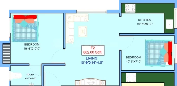 2 BHK Flat in SI Fortune Springs in Pammal, Chennai - Image 918253