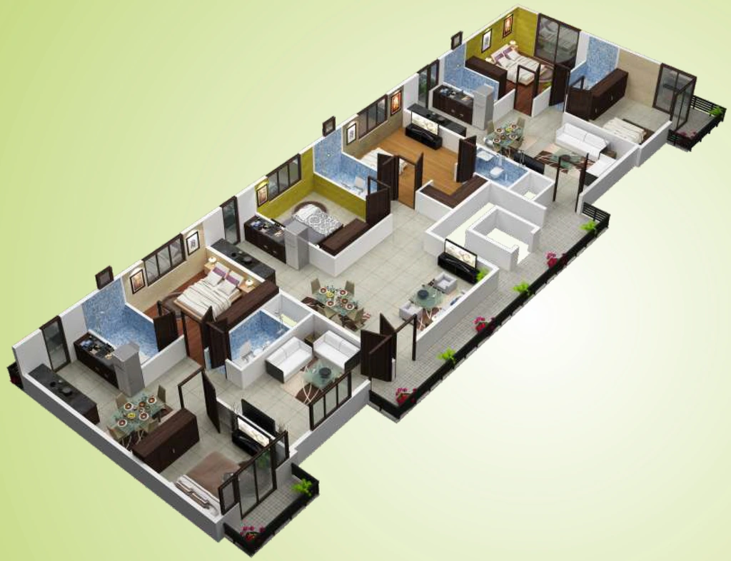 Floor Plan of Blue Valley Sunshine in Kammanahalli, Bangalore - Image 403753