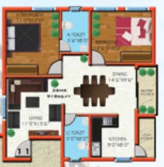 2 BHK Flat in Bright Wave Williston Signature in Jalahalli, Bangalore - Image 918290