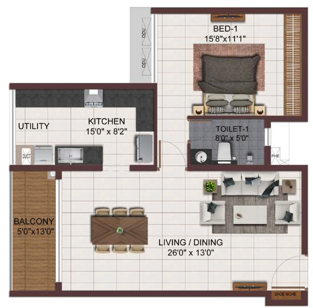 1 BHK Flat in Casagrand Zodiac in Mogappair, Chennai - Image 918433