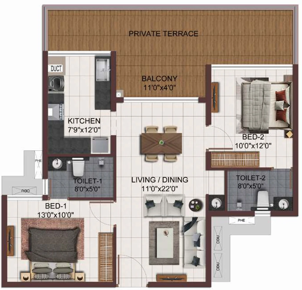 2 BHK Flat in Casagrand Zodiac in Mogappair, Chennai - Image 918435