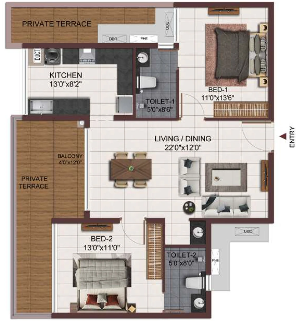 3 BHK Flat in Casagrand Zodiac in Mogappair, Chennai - Image 918438