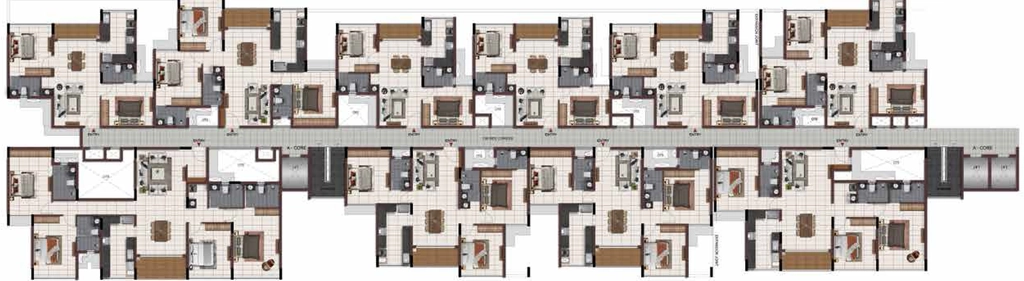 Floor Plan of Casagrand Zodiac in Mogappair, Chennai - Image 404091