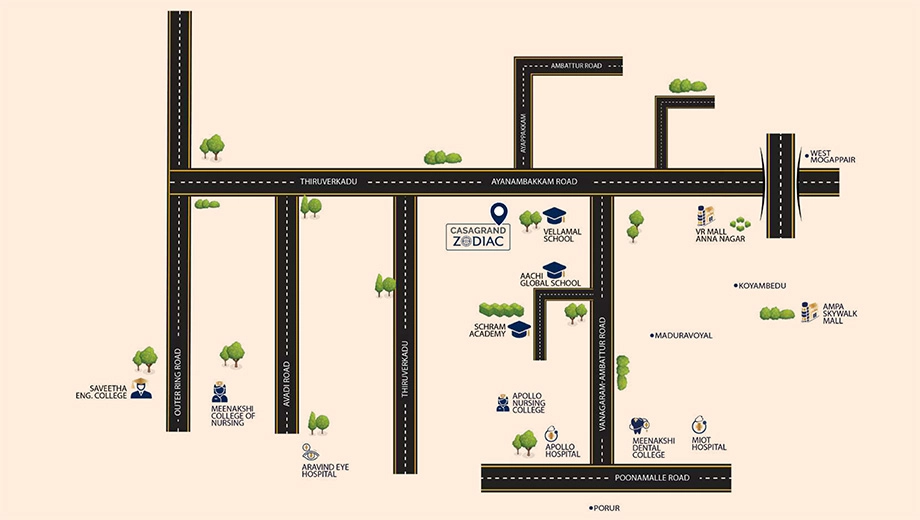 Location of Casagrand Zodiac - Image 404090